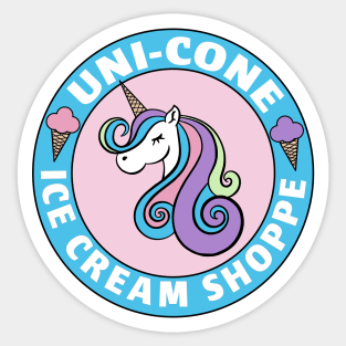 Uni-Cone Ice Cream Shoppe Sticker